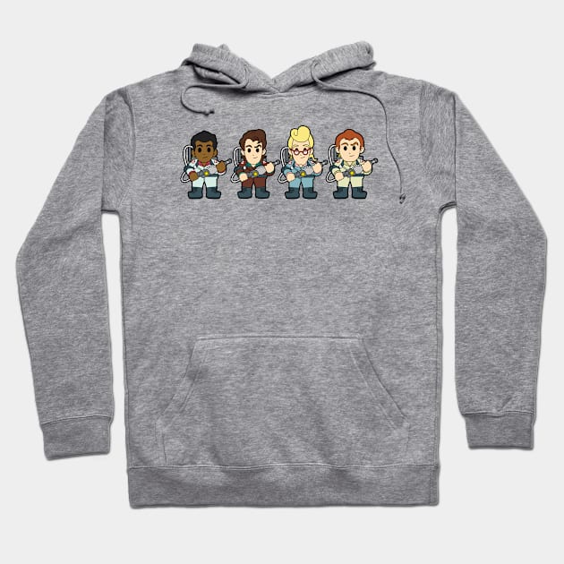 Ghostbuster Team Chibi Hoodie by mighty corps studio